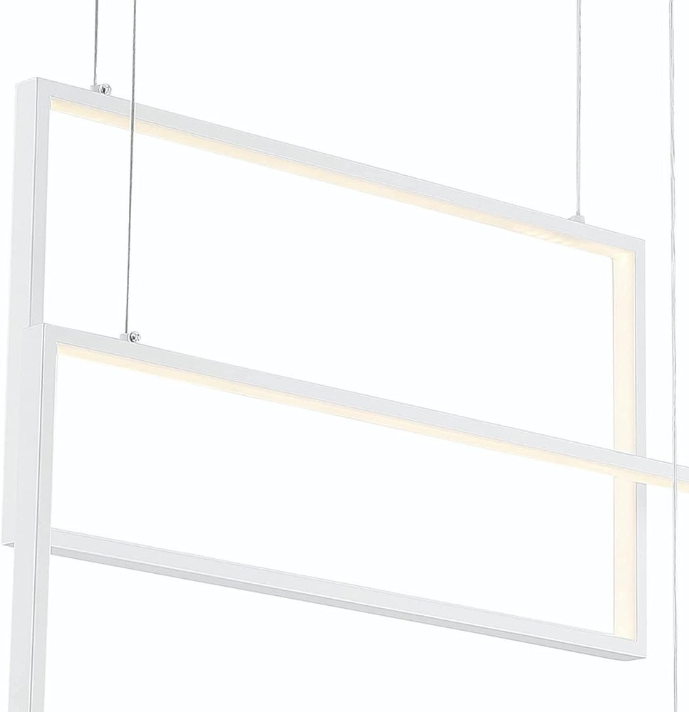 White Candle Style Three Light Metal LED Dimmable Chandelier — view 6