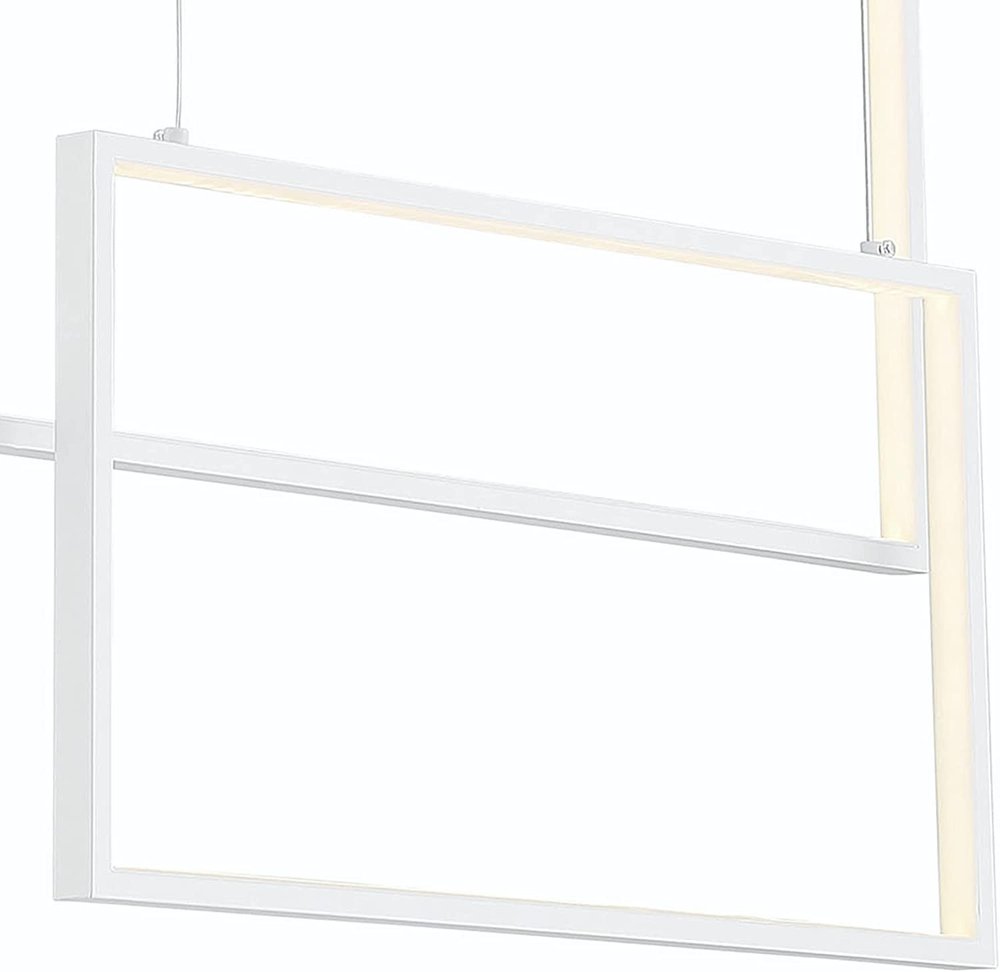 White Candle Style Three Light Metal LED Dimmable Chandelier — view 7