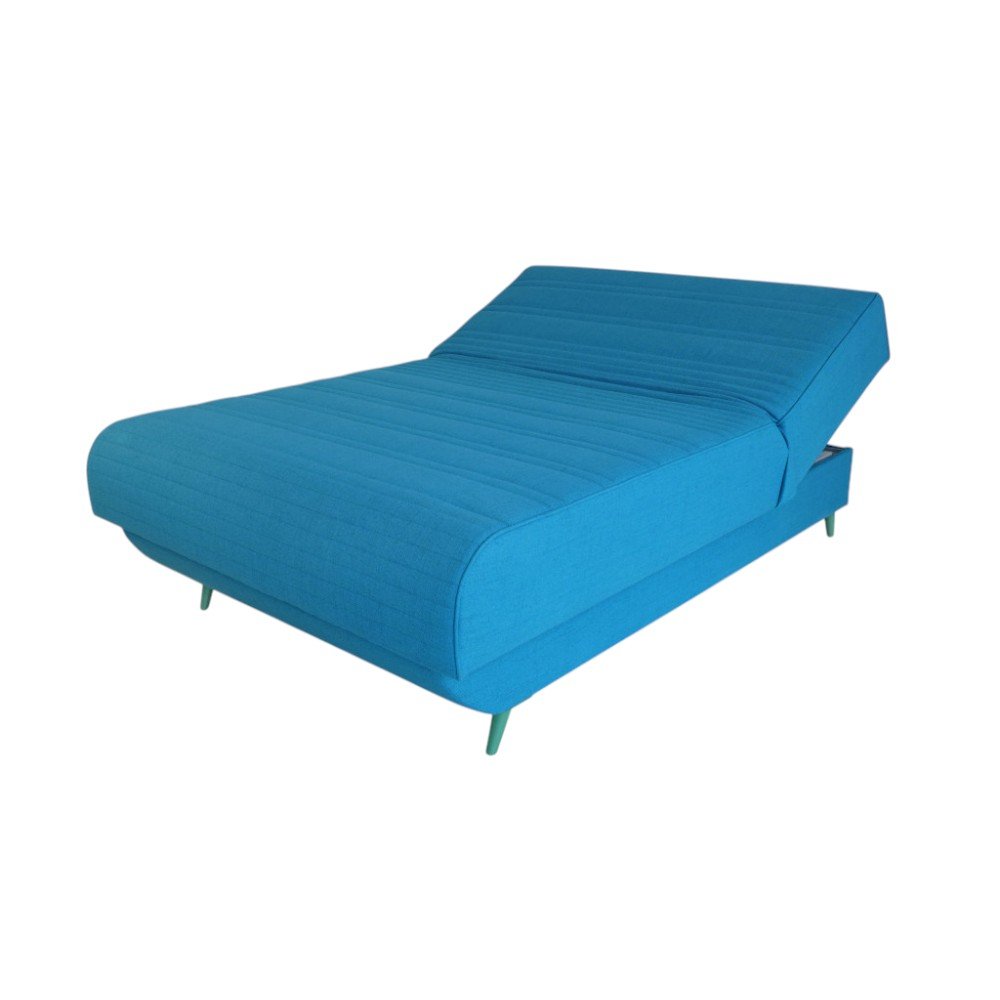 Turquoise Full Adjustable Upholstered Polyester No Bed Frame with Mattress HomeRoots