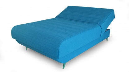 Turquoise Full Adjustable Upholstered Polyester No Bed Frame with Mattress HomeRoots