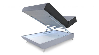 Light Gray Full Adjustable Upholstered Polyester No Bed Frame with Mattress HomeRoots