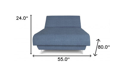 Blue Jeans and Blue Full Adjustable Upholstered Polyester No Bed Frame with Mattress HomeRoots
