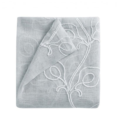 72" Gray Floral Faux Linen Shower Curtain With Embroidery HomeRoots