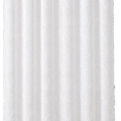 72" Blush And Ivory Embroidered Floral Shower Curtain