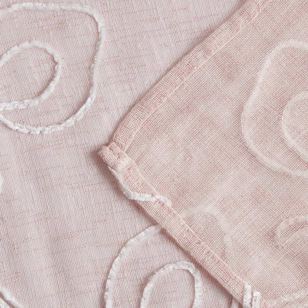 72" Blush And Ivory Embroidered Floral Shower Curtain — view 1