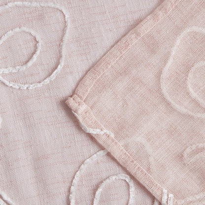 72" Blush And Ivory Embroidered Floral Shower Curtain