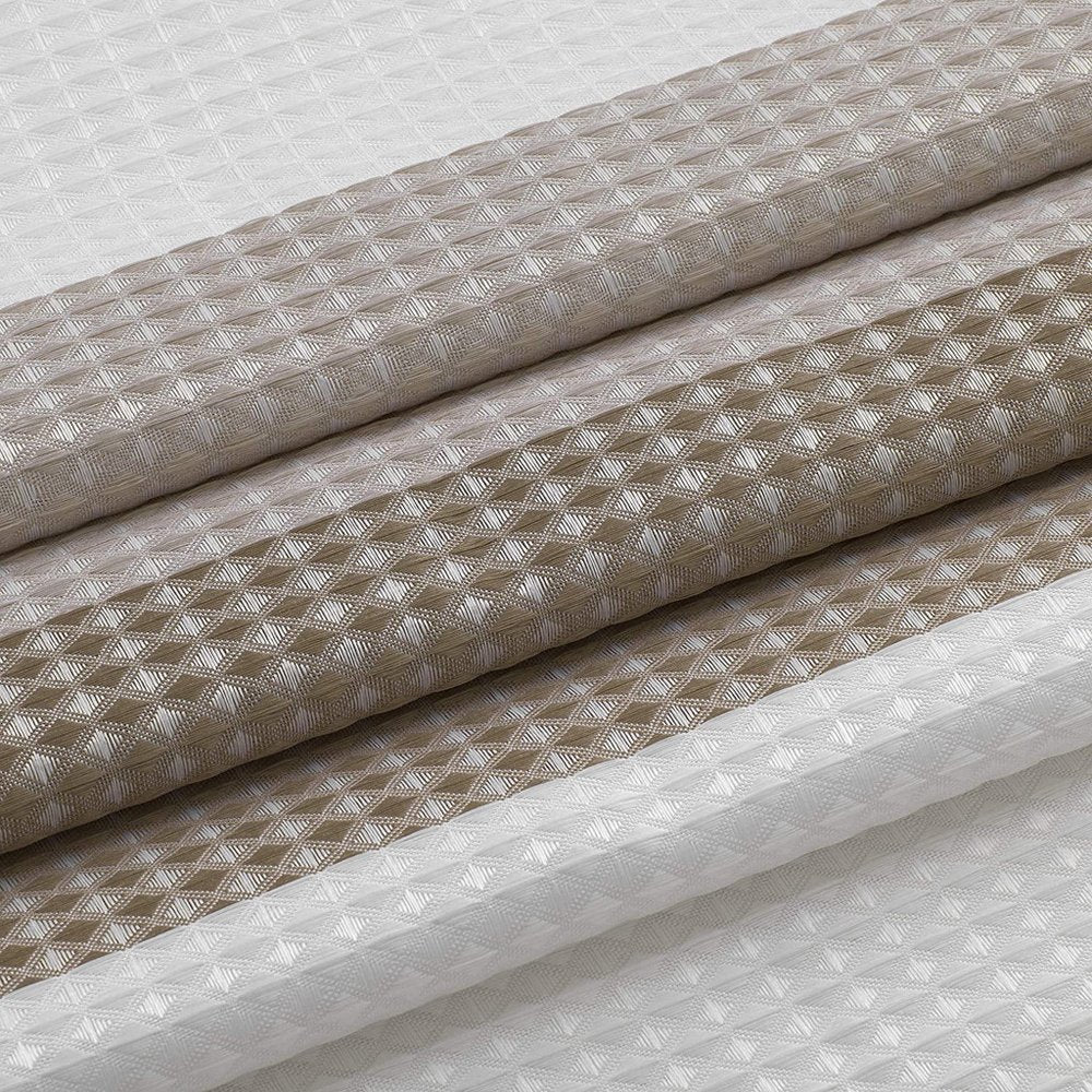 72" White And Taupe Striped Shower Curtain — view 2