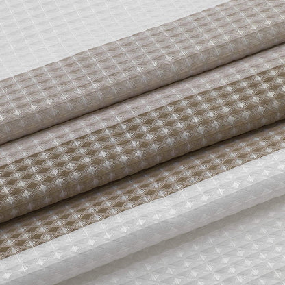 72" White And Taupe Striped Shower Curtain