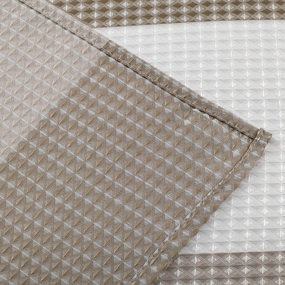 72" White And Taupe Striped Shower Curtain — view 3