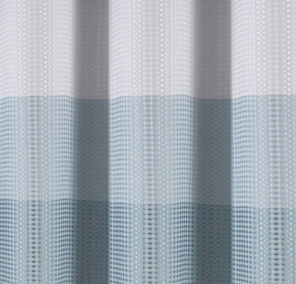 72" White And Blue Striped Shower Curtain — view 1