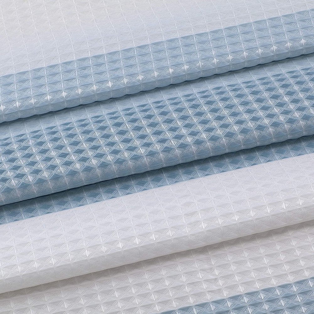 72" White And Blue Striped Shower Curtain — view 3