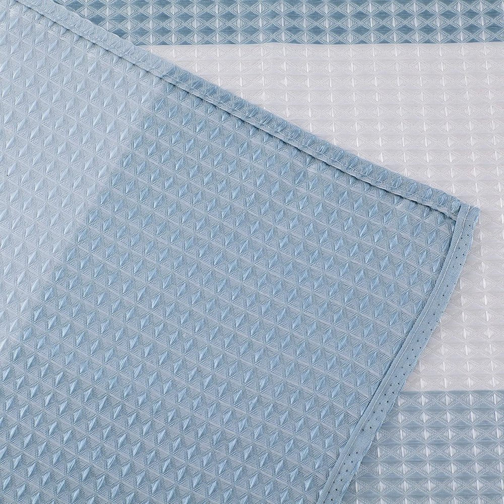 72" White And Blue Striped Shower Curtain — view 4