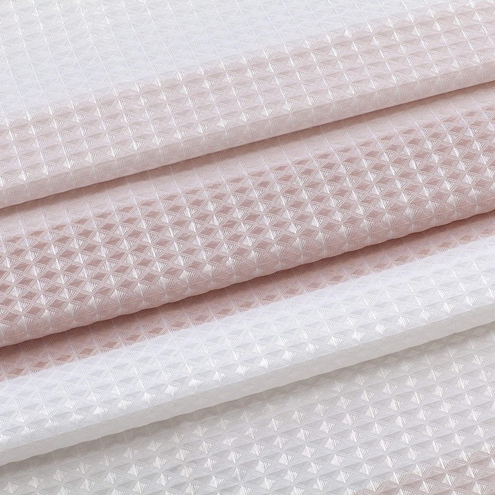 72" White And Pink Striped Shower Curtain — view 3