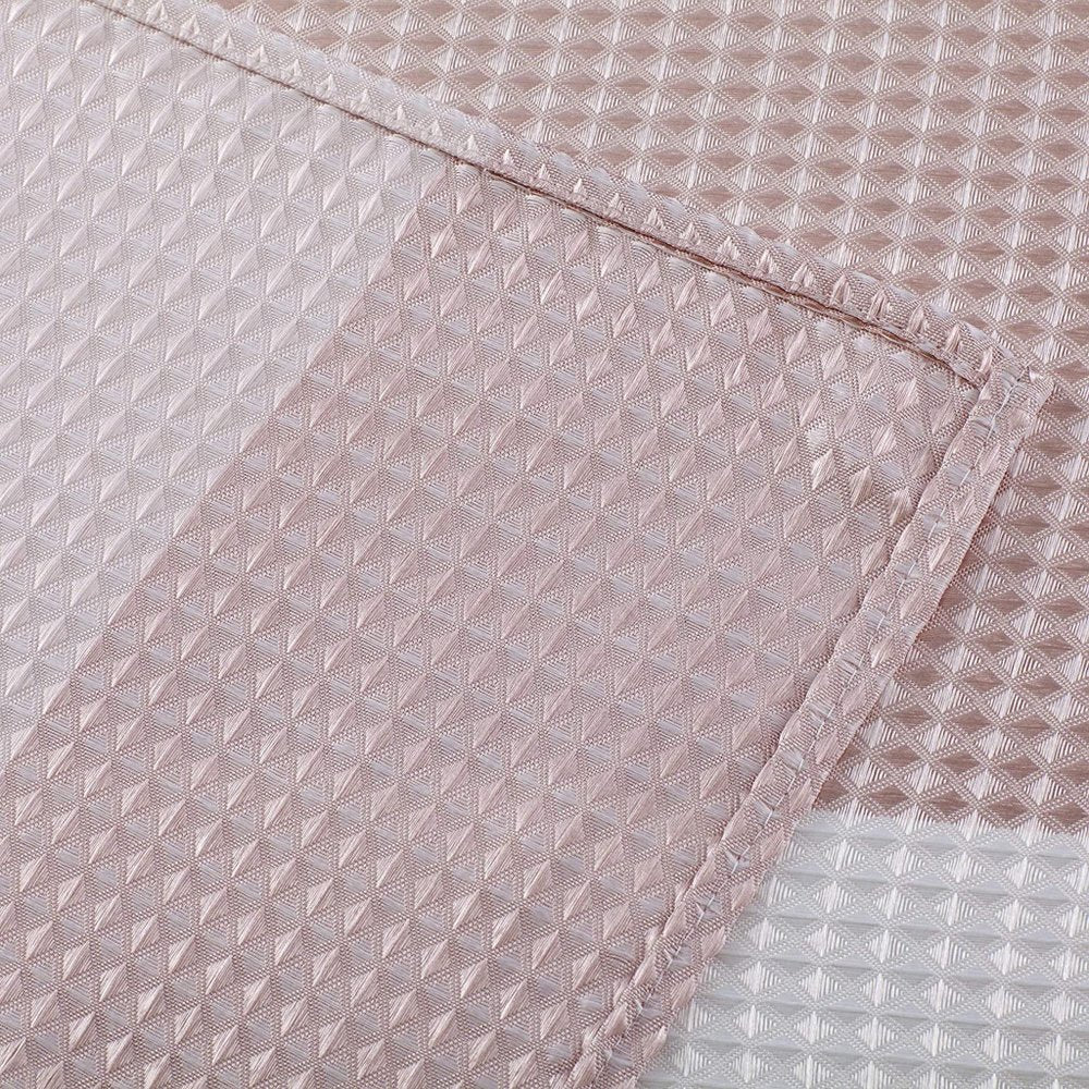 72" White And Pink Striped Shower Curtain — view 4