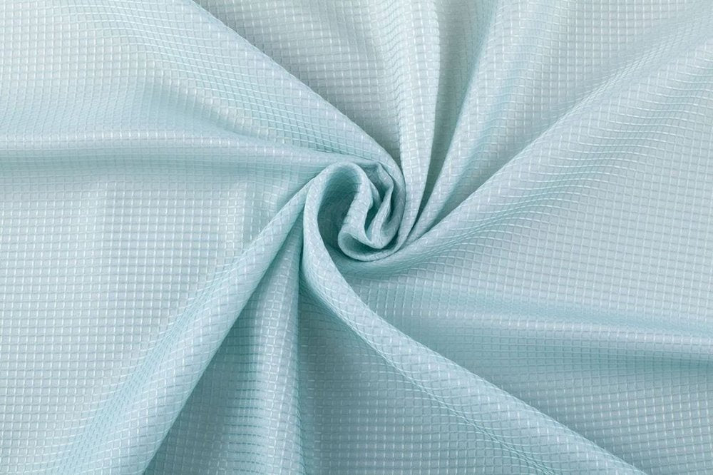 72" White And Sea Green Ombre Shower Curtain — view 4