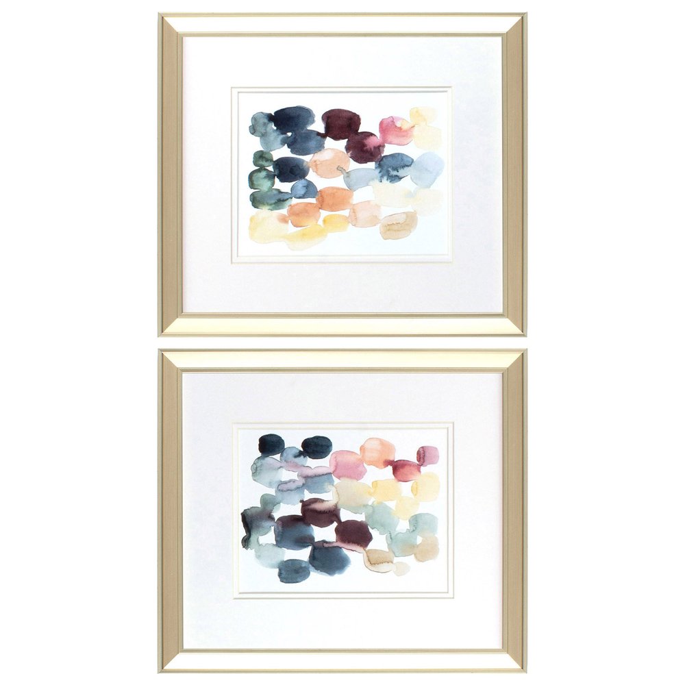 Set Of Two Desert Stones Gold Framed Print Wall Art HomeRoots