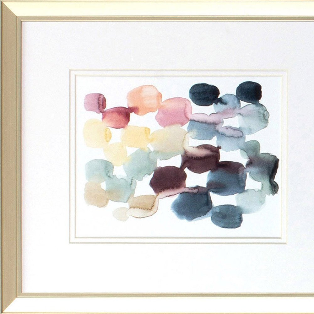 Set Of Two Desert Stones Gold Framed Print Wall Art HomeRoots