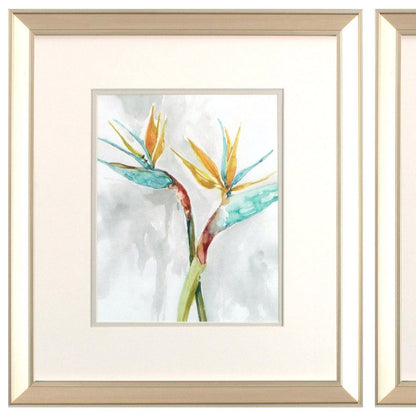 Set Of Two Bird of Paradise Champagne Framed Print Wall Art HomeRoots