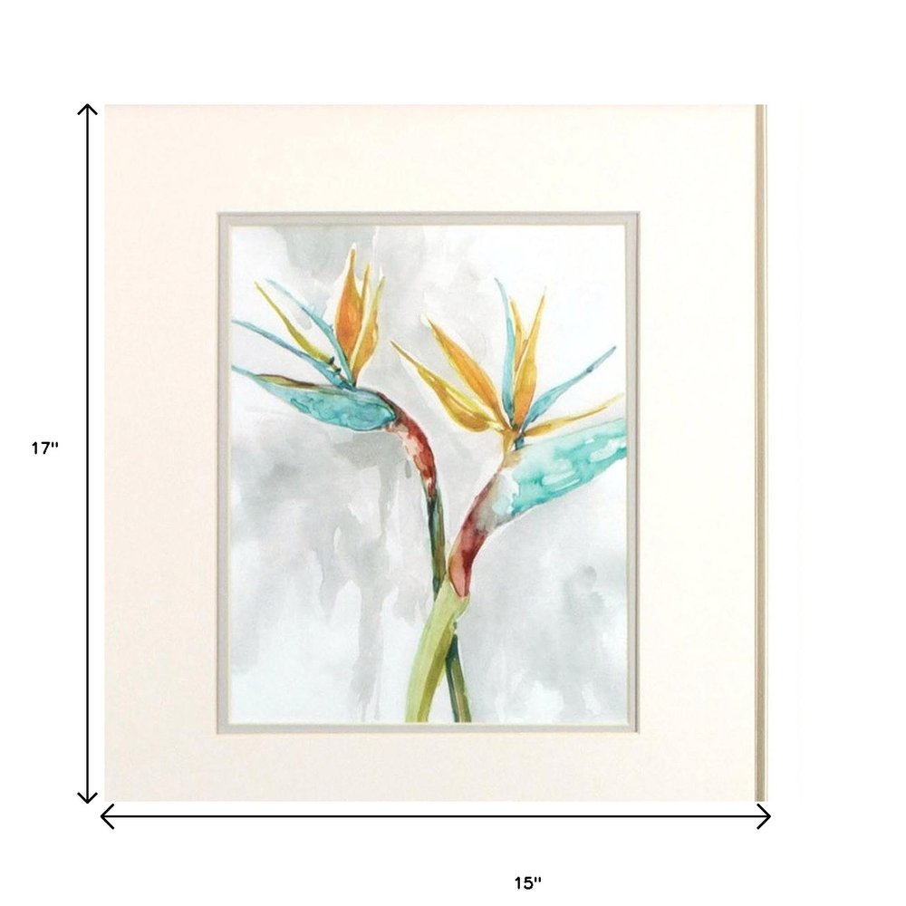 Set Of Two Bird of Paradise Champagne Framed Print Wall Art HomeRoots