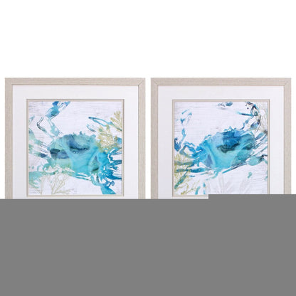 Set Of Two Jeweled Crustacean White Framed Print Wall Art HomeRoots