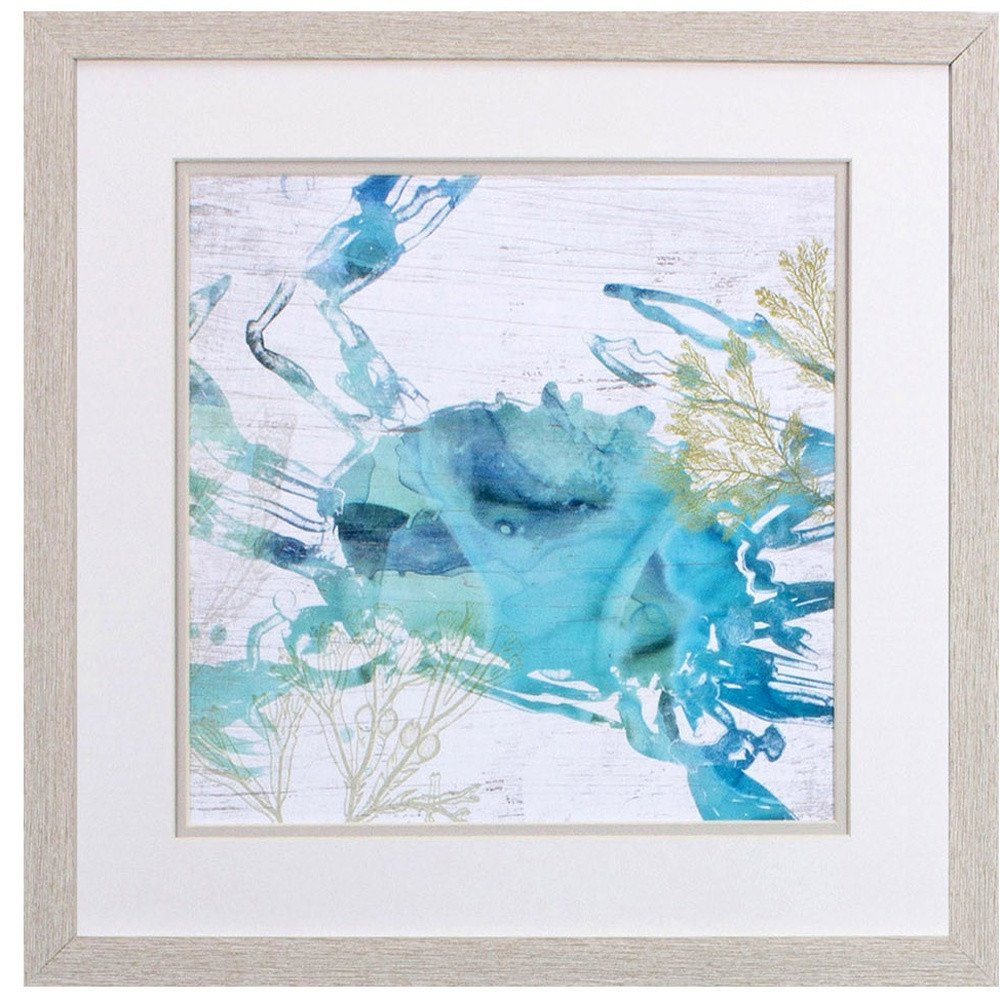 Set Of Two Jeweled Crustacean White Framed Print Wall Art HomeRoots