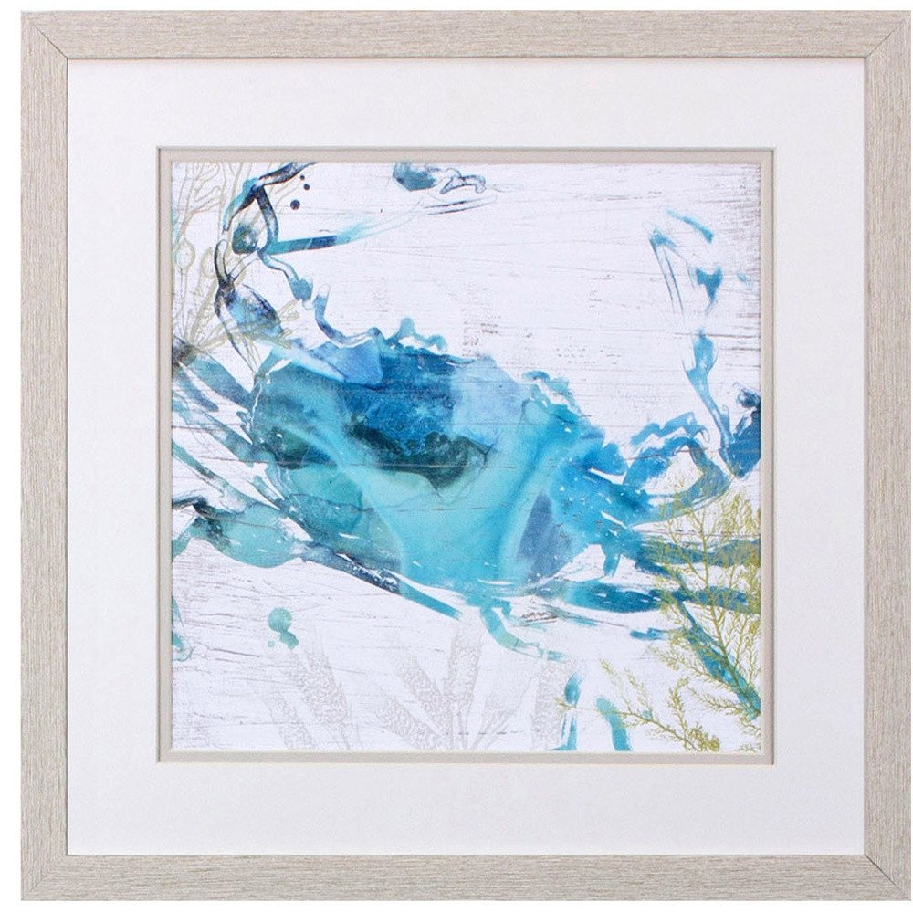 Set Of Two Jeweled Crustacean White Framed Print Wall Art HomeRoots