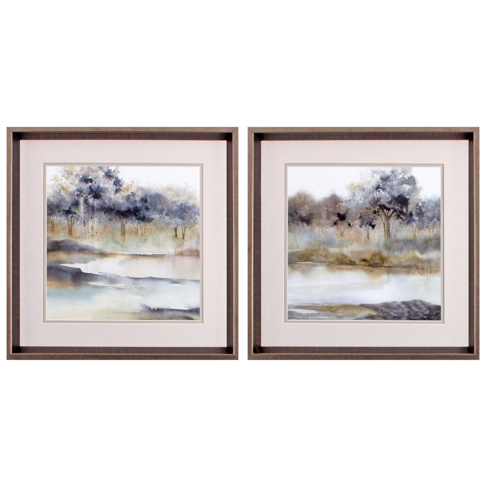 Set Of Two Silent Waters Bronze Framed Print Wall Art HomeRoots