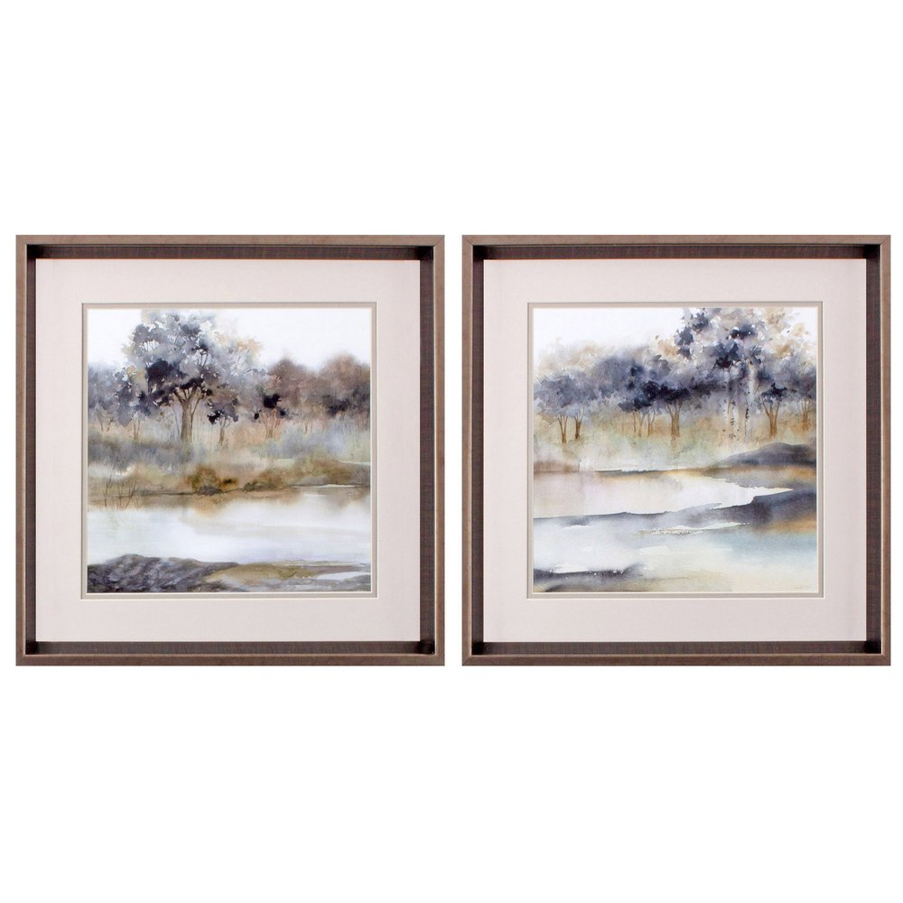 Set Of Two Silent Waters Bronze Framed Print Wall Art HomeRoots