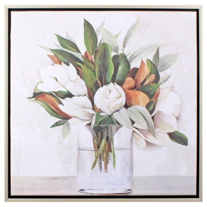 Magnolia Bouquet Silver Framed Print Wall Art HomeRoots