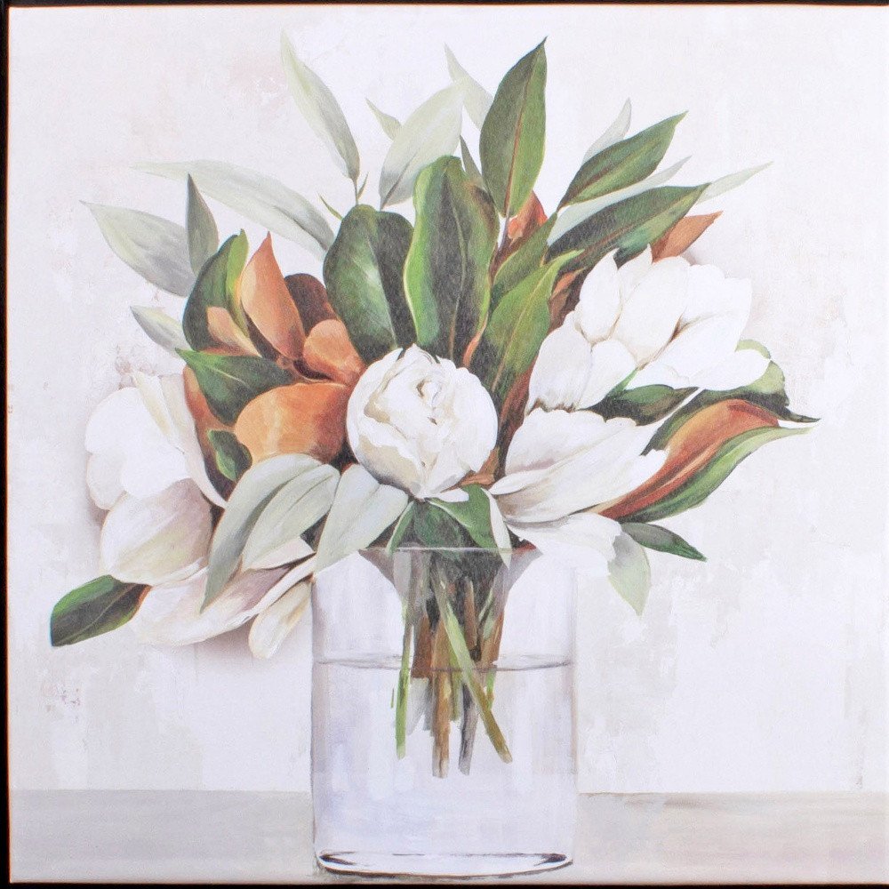 Magnolia Bouquet Silver Framed Print Wall Art HomeRoots