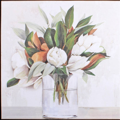 Magnolia Bouquet Silver Framed Print Wall Art HomeRoots