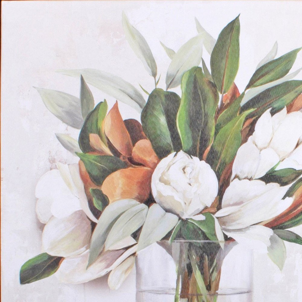 Magnolia Bouquet Silver Framed Print Wall Art HomeRoots