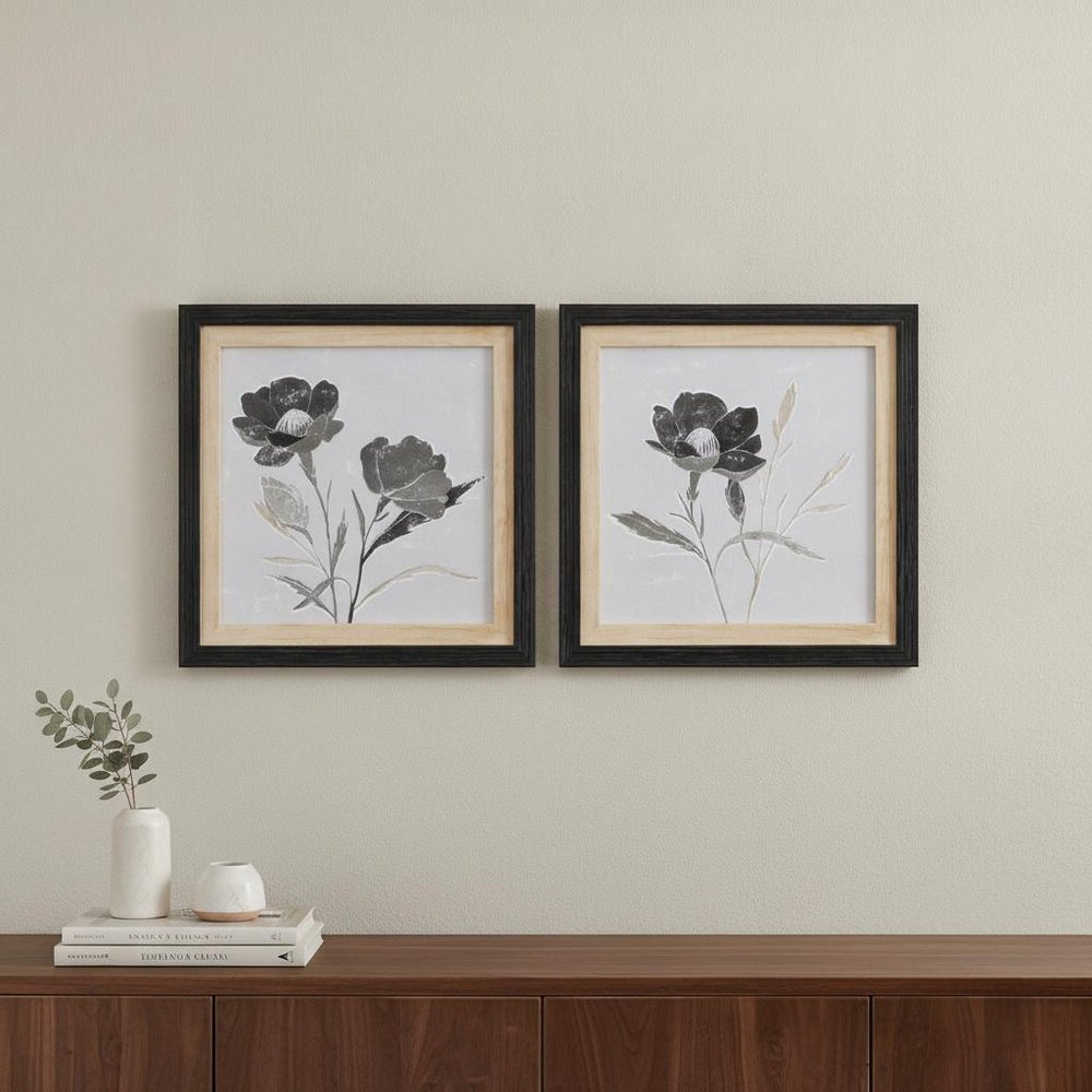 Set Of Two Dark Ophelia Black Framed Print Wall Art HomeRoots