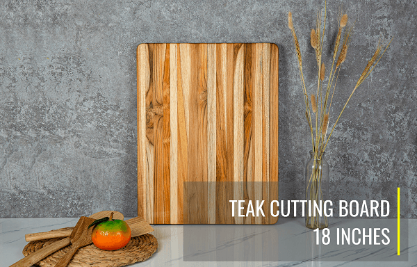 Teak Cutting Board Natural + Solid Wood + 5 Pieces 18 INCH, Pack of 5 Pieces - FurniFindUSA