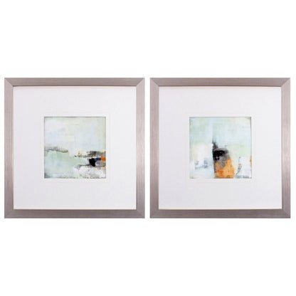 Set Of Two Bay View Mornin Silver Framed Print Wall Art HomeRoots