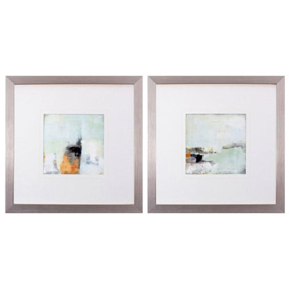 Set Of Two Bay View Mornin Silver Framed Print Wall Art HomeRoots