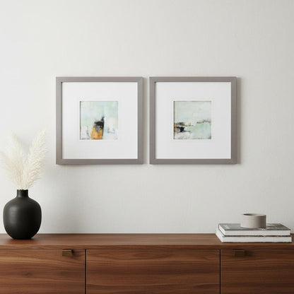 Set Of Two Bay View Mornin Silver Framed Print Wall Art HomeRoots