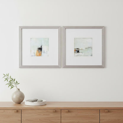Set Of Two Bay View Mornin Silver Framed Print Wall Art HomeRoots