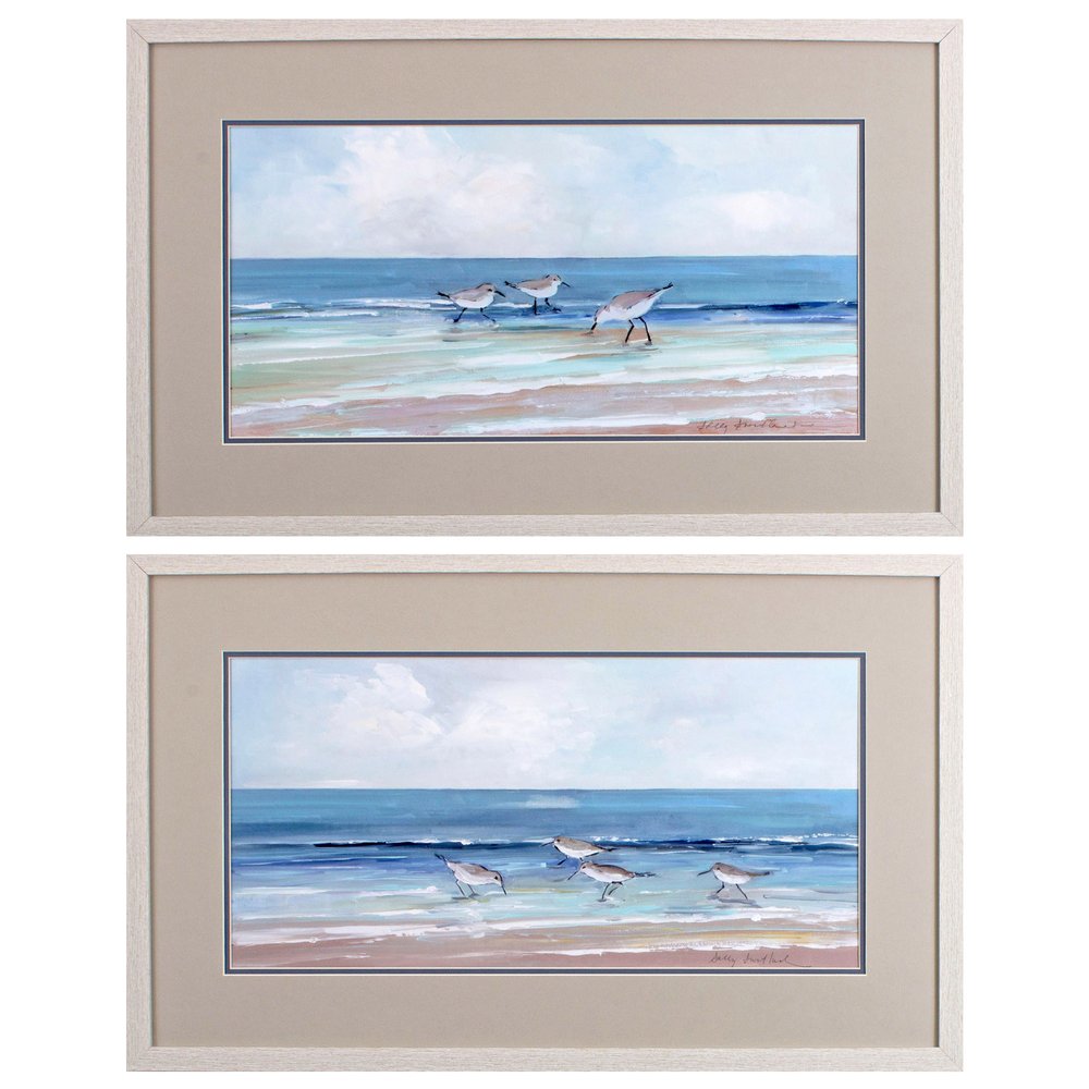 Set Of Two Shore Searching White Framed Print Wall Art HomeRoots