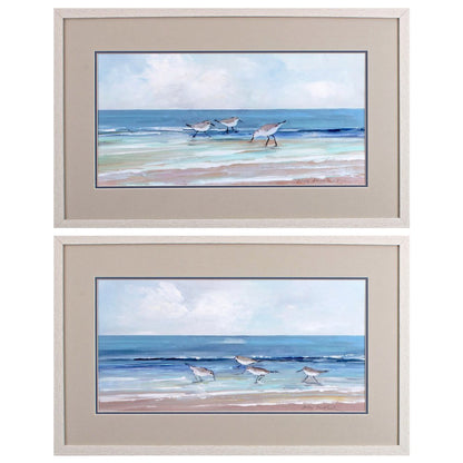 Set Of Two Shore Searching White Framed Print Wall Art HomeRoots