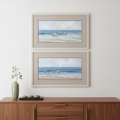 Set Of Two Shore Searching White Framed Print Wall Art HomeRoots