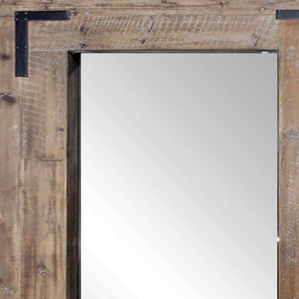 75" Brown Wood Framed Leaning Accent Mirror HomeRoots