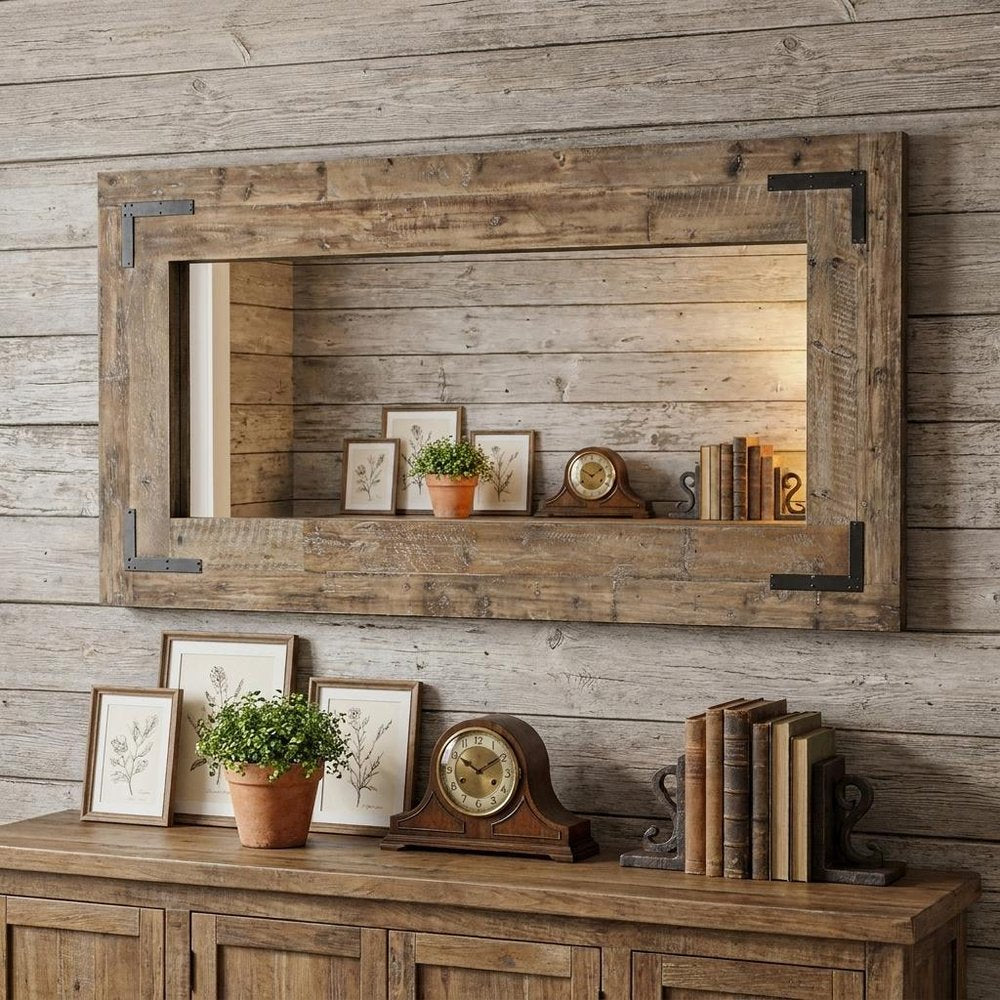 75" Brown Wood Framed Leaning Accent Mirror HomeRoots