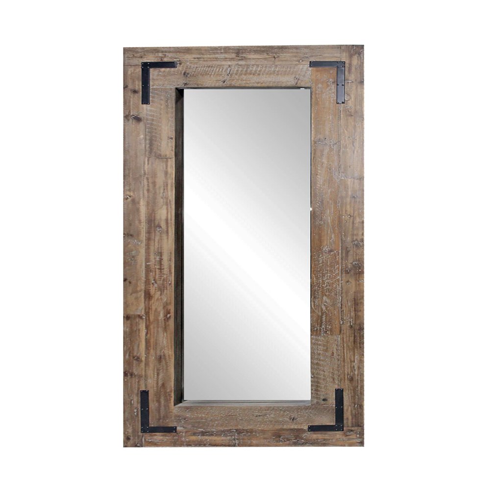 75" Brown Wood Framed Leaning Accent Mirror HomeRoots