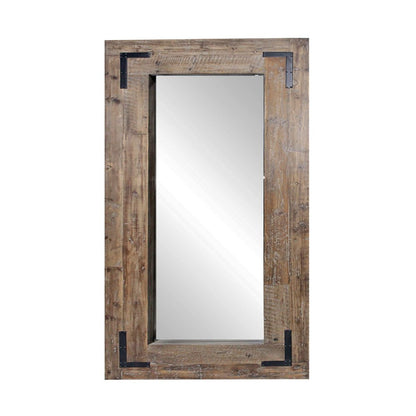 75" Brown Wood Framed Leaning Accent Mirror HomeRoots