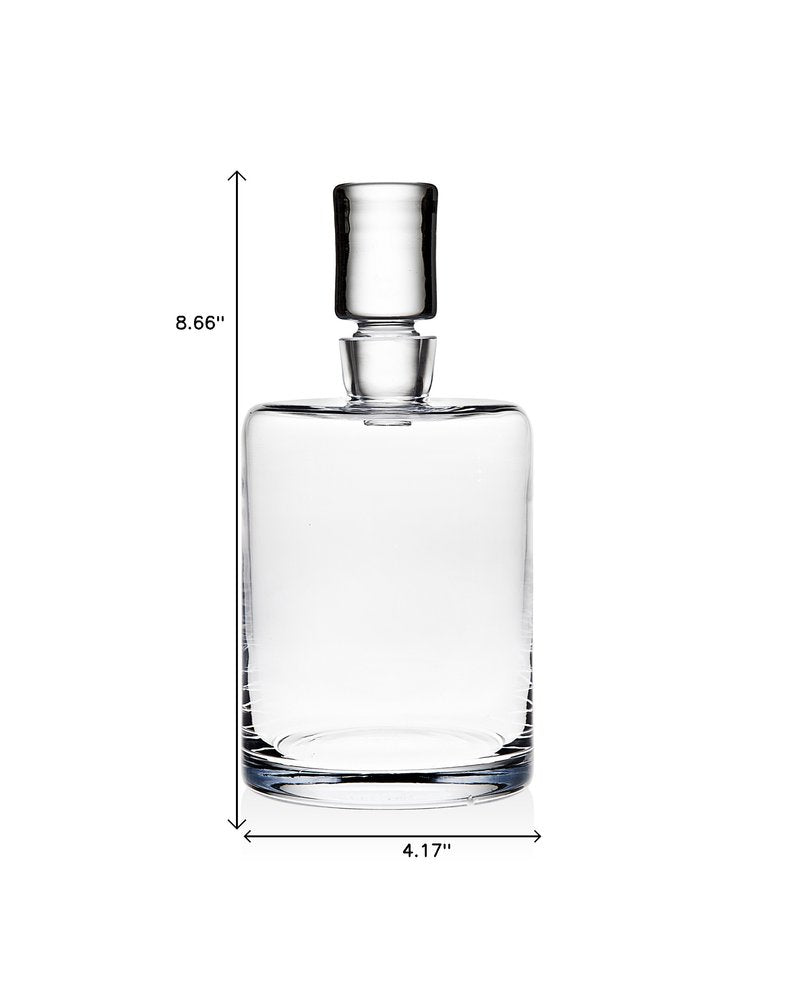 Clear Crystal Straight Shape Stemless Decanter