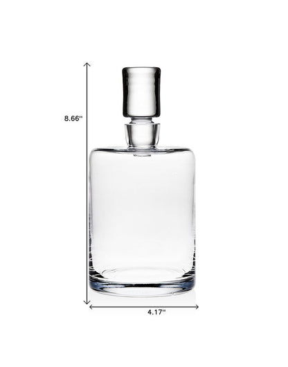 Clear Crystal Straight Shape Stemless Decanter