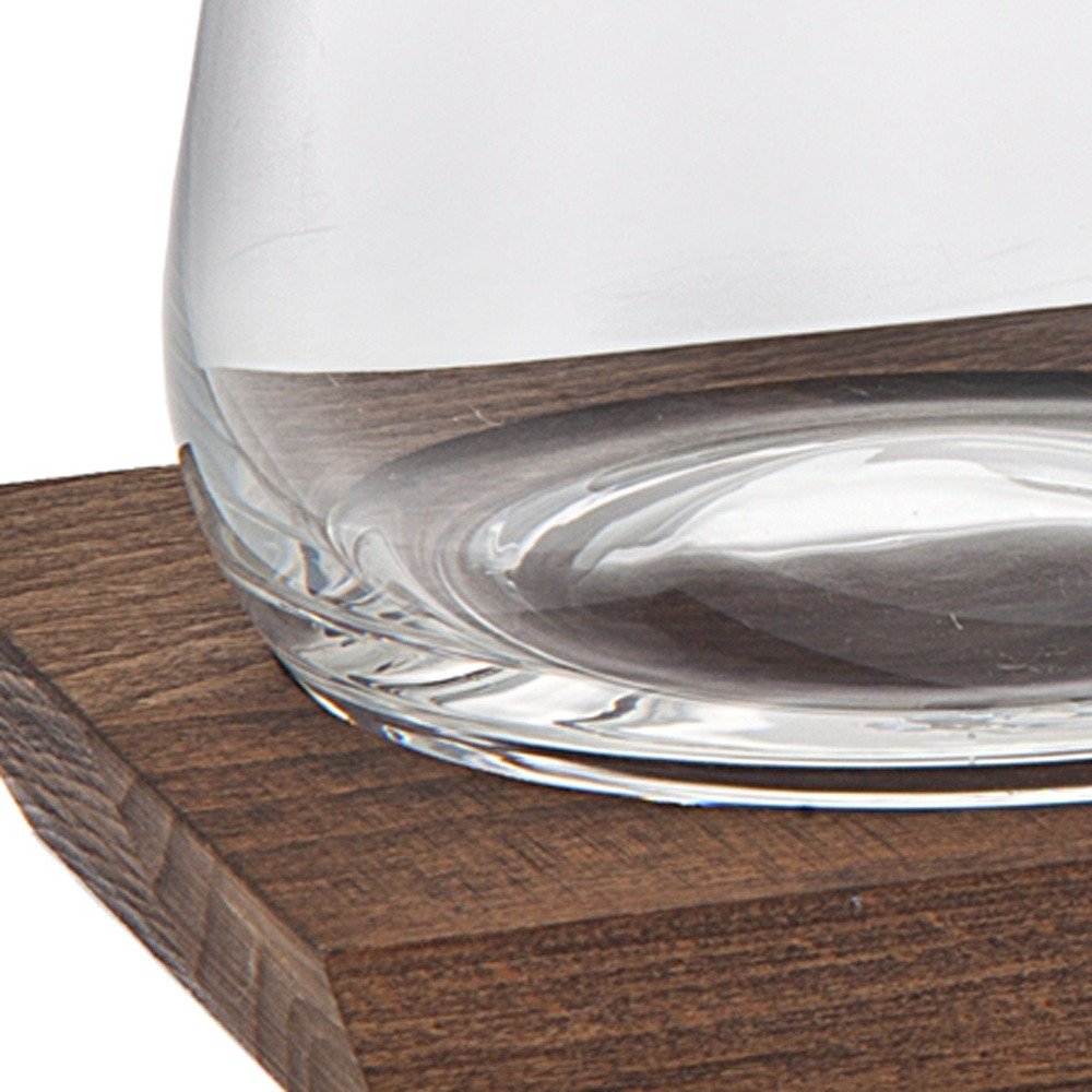 Set of Two Clear Crystal Balloon Bowl Stemless Decanter — view 5
