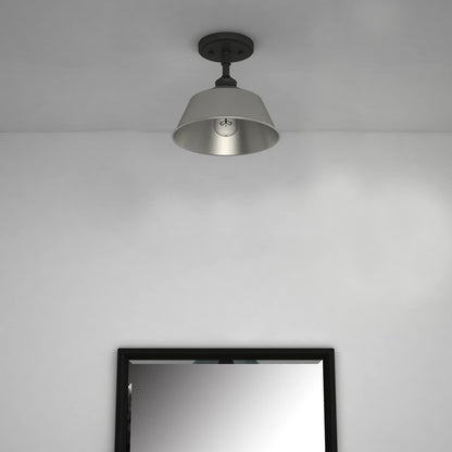 Gray Kitchen Island Metal Dimmable Flush Chandelier With Gray Shades