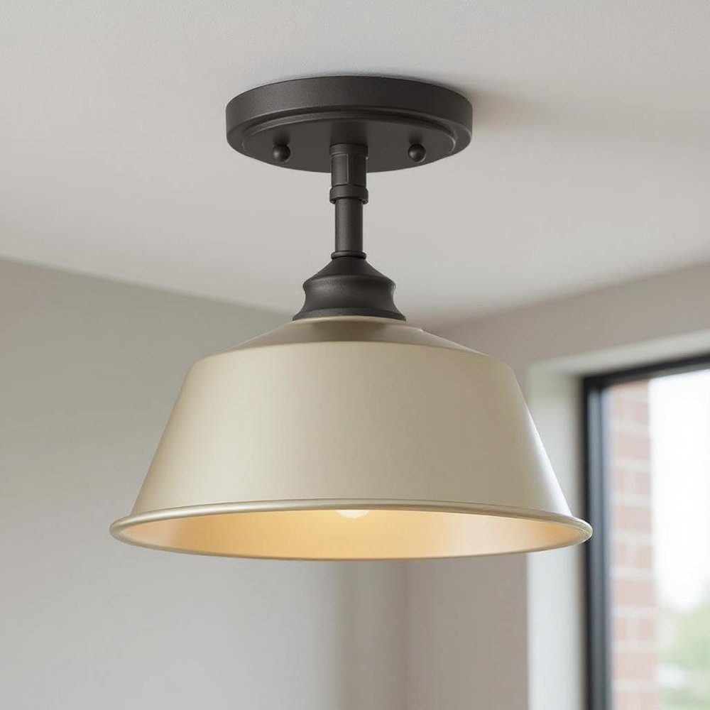 Gray Kitchen Island Metal Dimmable Flush Chandelier With Gray Shades — view 6